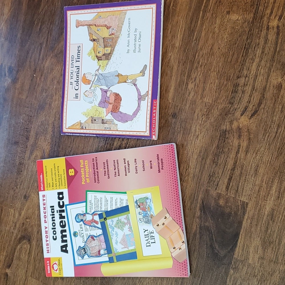 Homeschool Colonial America Studies Evan Moor History Pocket & IF You